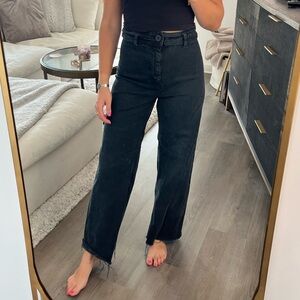 Zara Black Marine Straight Leg Jeans